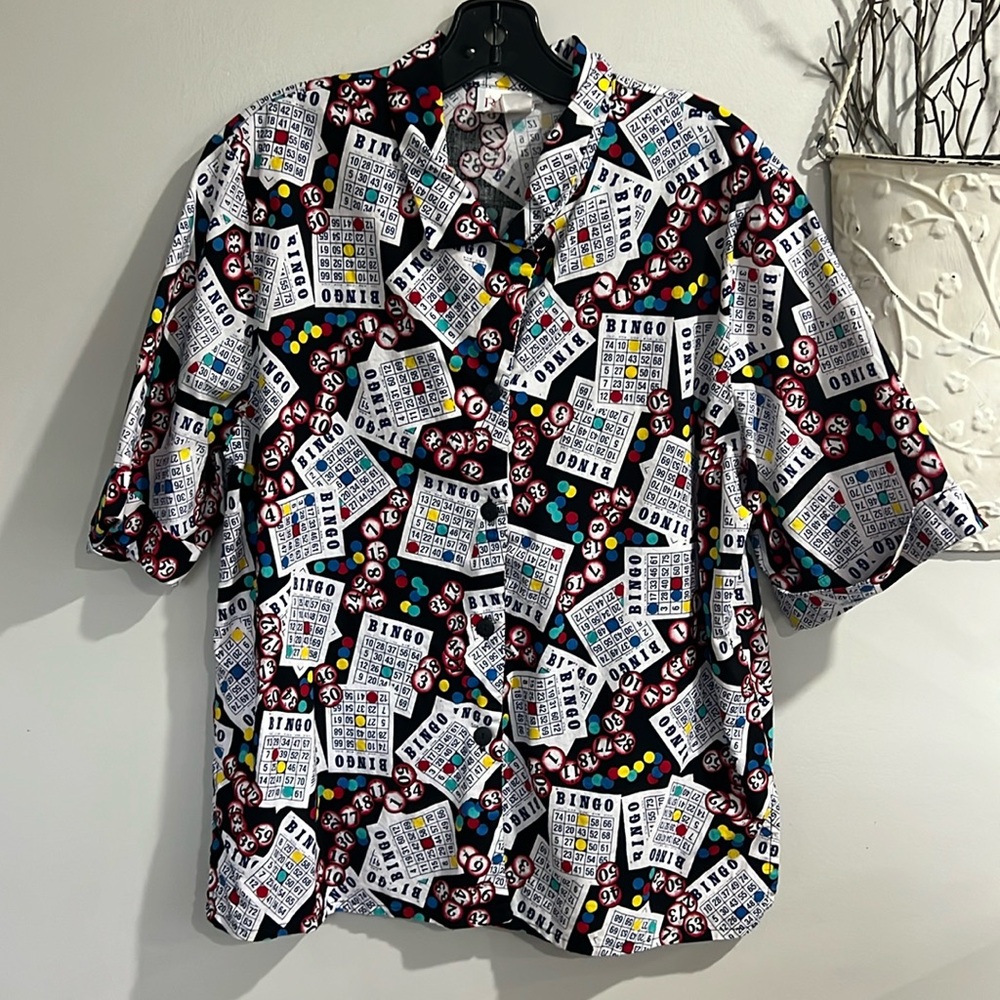 DONATED! BINGO button Up tshirt XL